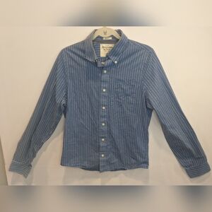 Abercrombie & Fitch Striped Button Down Shirt - Muscle Fit Size Medium